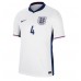 Camiseta Inglaterra Declan Rice #4 Primera Equipación Replica Eurocopa 2024 mangas cortas